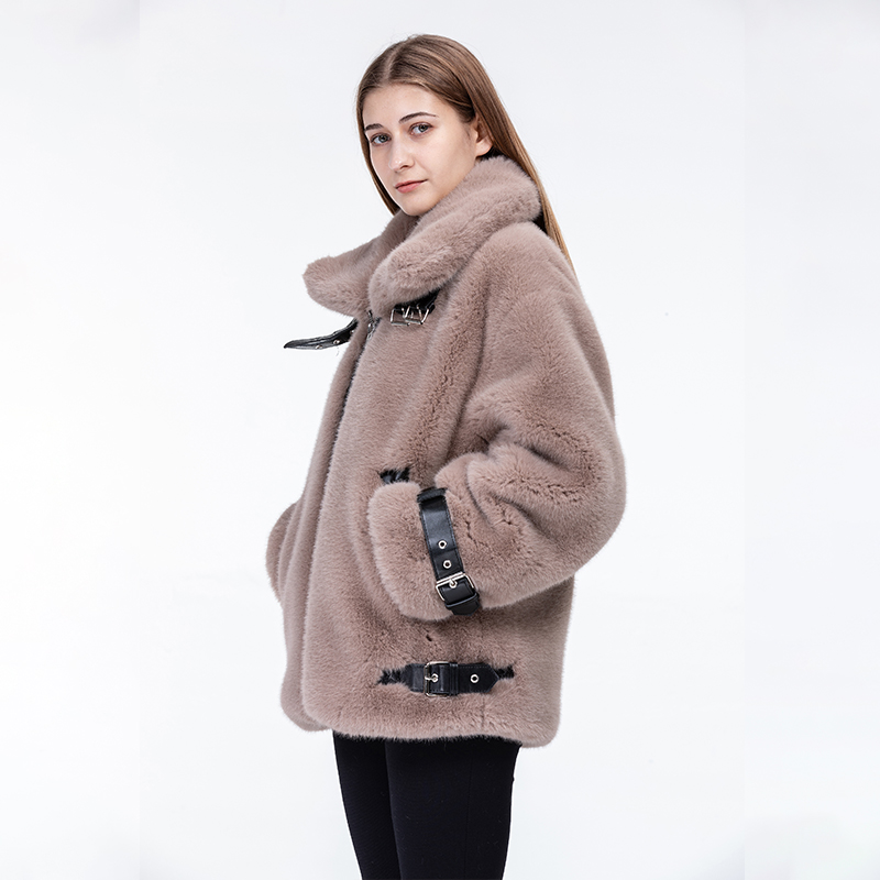 Fauxfur jkt warm mink fur