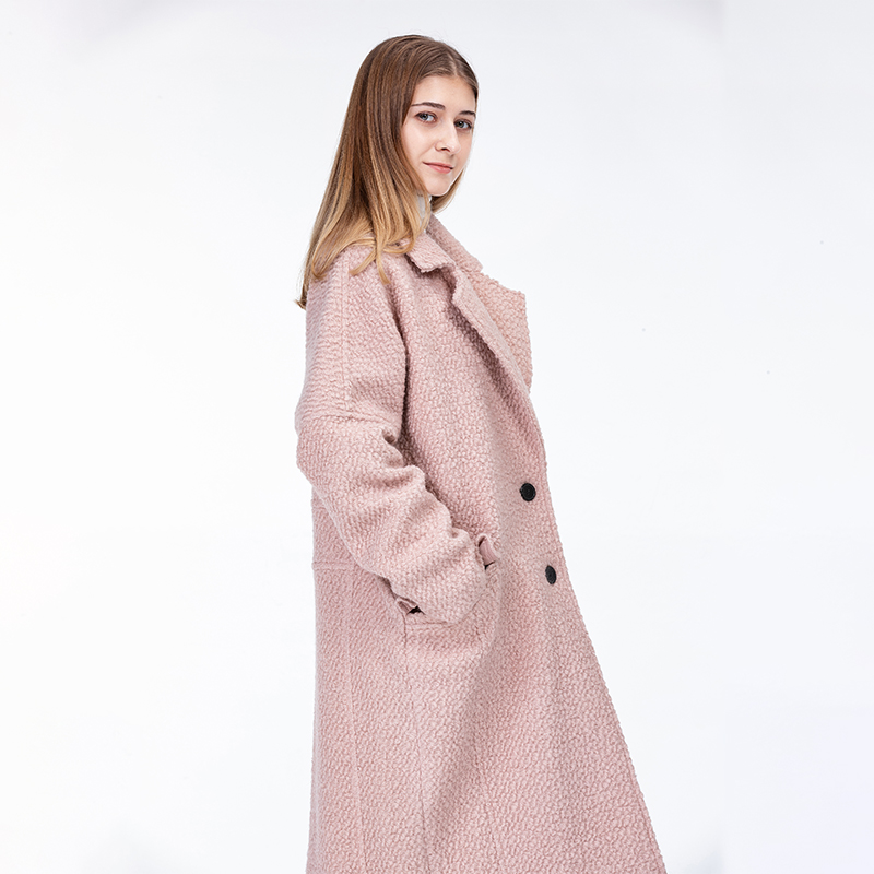 Woollen coat boucle